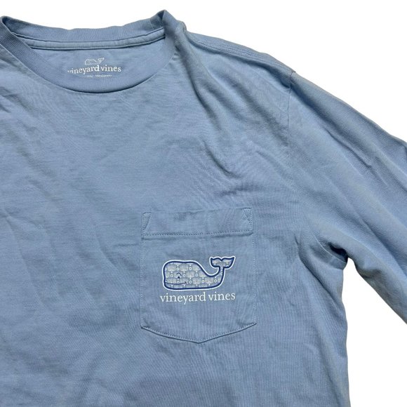 Vineyard Vines Happy Hanukkah Shirt Adult XS Light Blue Long Sleeve Mens - Picture 5 of 7